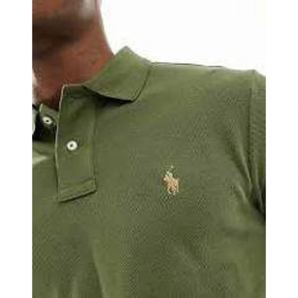 Polo Ralph Lauren Mens XXL Olive Green Cotton Jersey Pocket Polo Shirt NWT